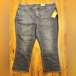 NYDJ Marilyn Straight Leg Medium Wash Lift Tuck Ankle Jeans 24W NWT Plus